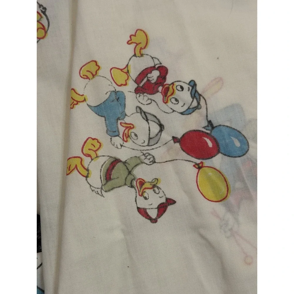 Vintage Disney Mickey Minnie Mouse Balloons Twin Fitted Sheet Bedding